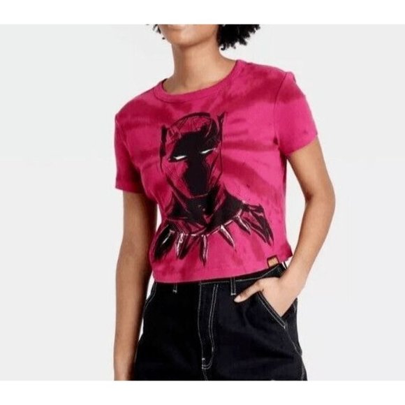 Marvel Artist Series Nikkolas Smith Black Panther Cropped Dye Tee T-Shirt Sz L - Picture 6 of 11